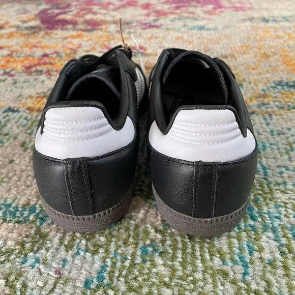 Adidas Samba OG Retro Leather Sneakers Black White Size WOMEN'S 7.5 - Picture 3 of 13